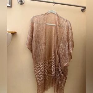 Rose Gold Shimmery Bathing Suit Cover Up